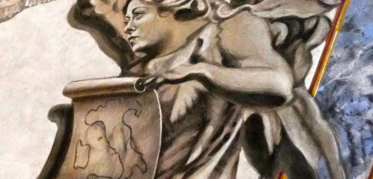 Freska sa likom Đorđe Meloni (Foto: AP Photo/Gregorio Borgia)