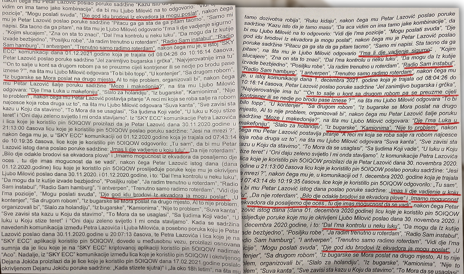 REPEATING THE SAME 12 SENTENCES IN THREE PROSECUTORIAL ACTS: Pages as written evidence