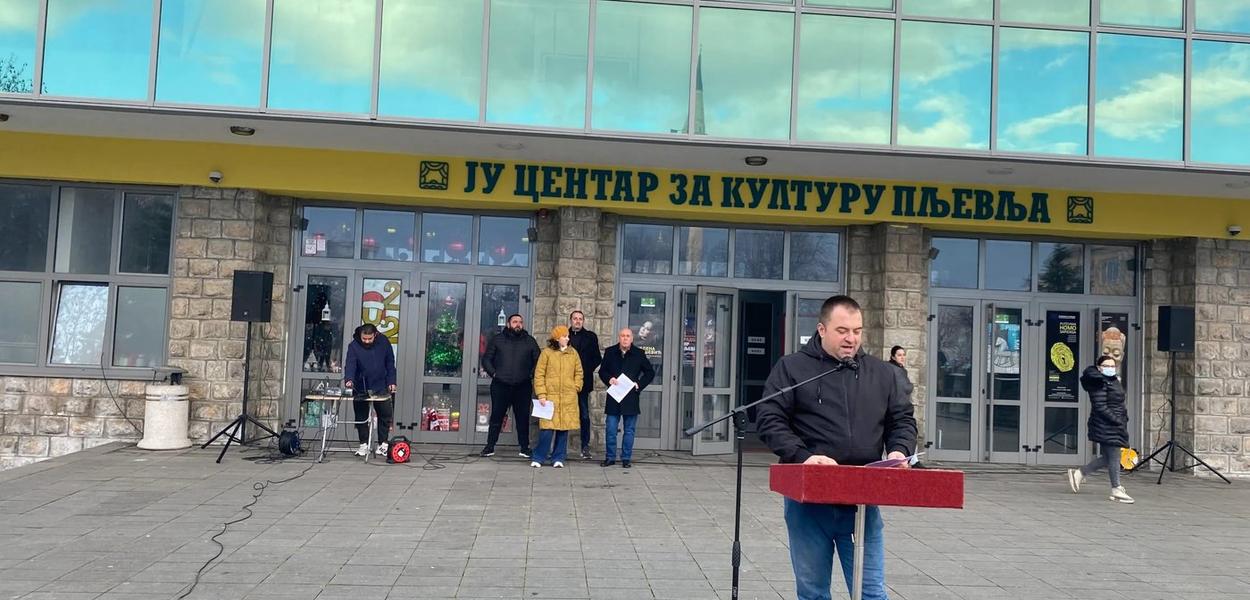 Pavle Čolović na jednom od protesta ui decembru prošle godine