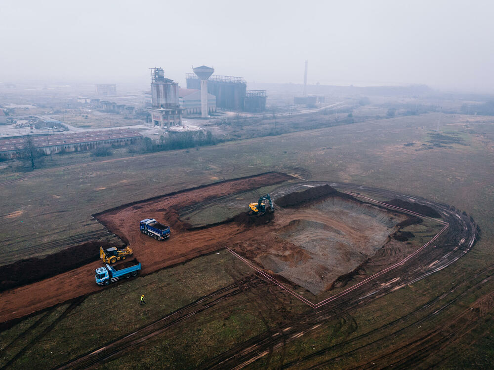 Gradilište u Botunu (Foto: Preduzeće "Sakupljanje i prečišćavanje otpadnih voda Podgorica" (OVPG))