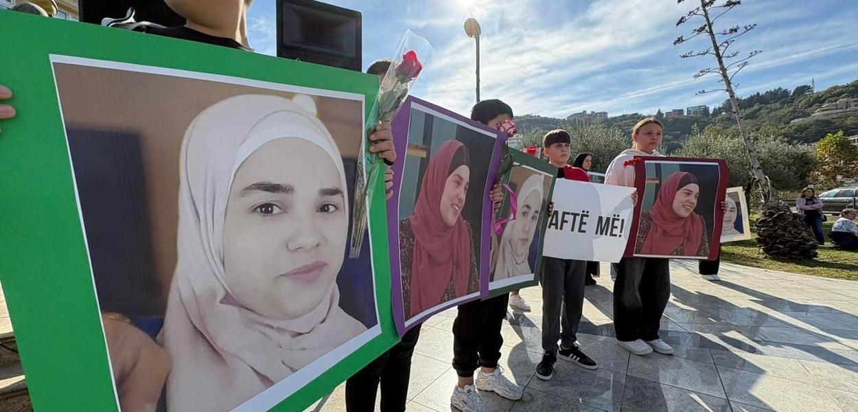 From the protest "We want the truth for Drita" held in Ulcinj (Foto: Pobjeda/Dragan Mijatović)