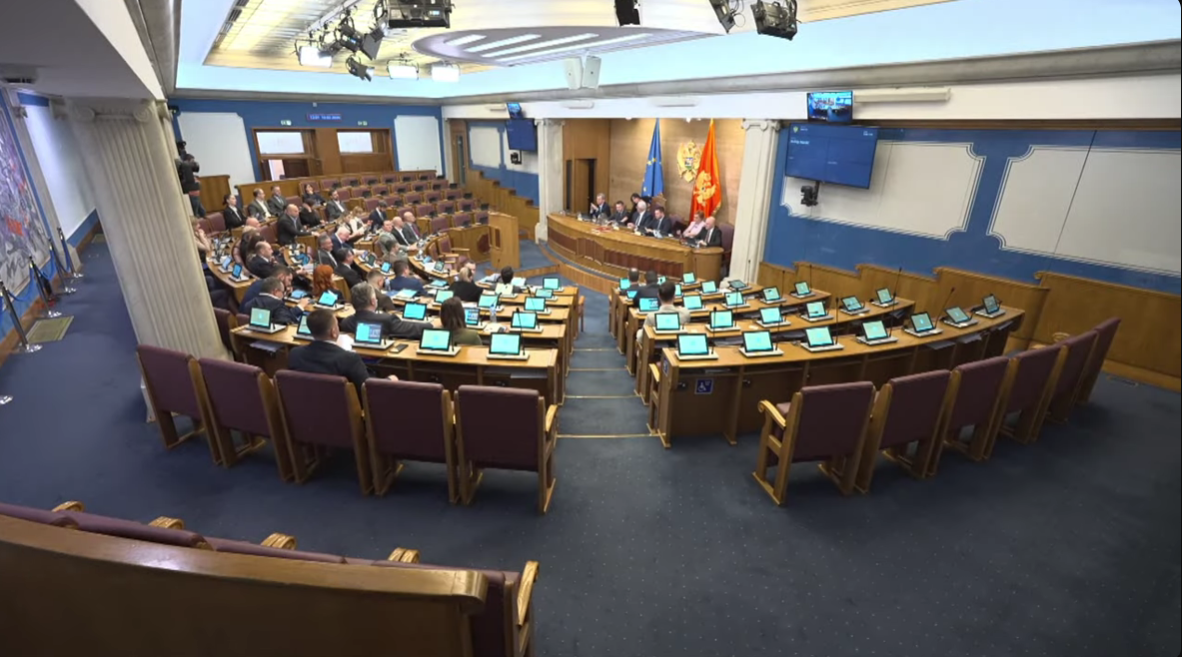Sa sjednice Skupštine (Foto: Skupština Crne Gore/Youtube)