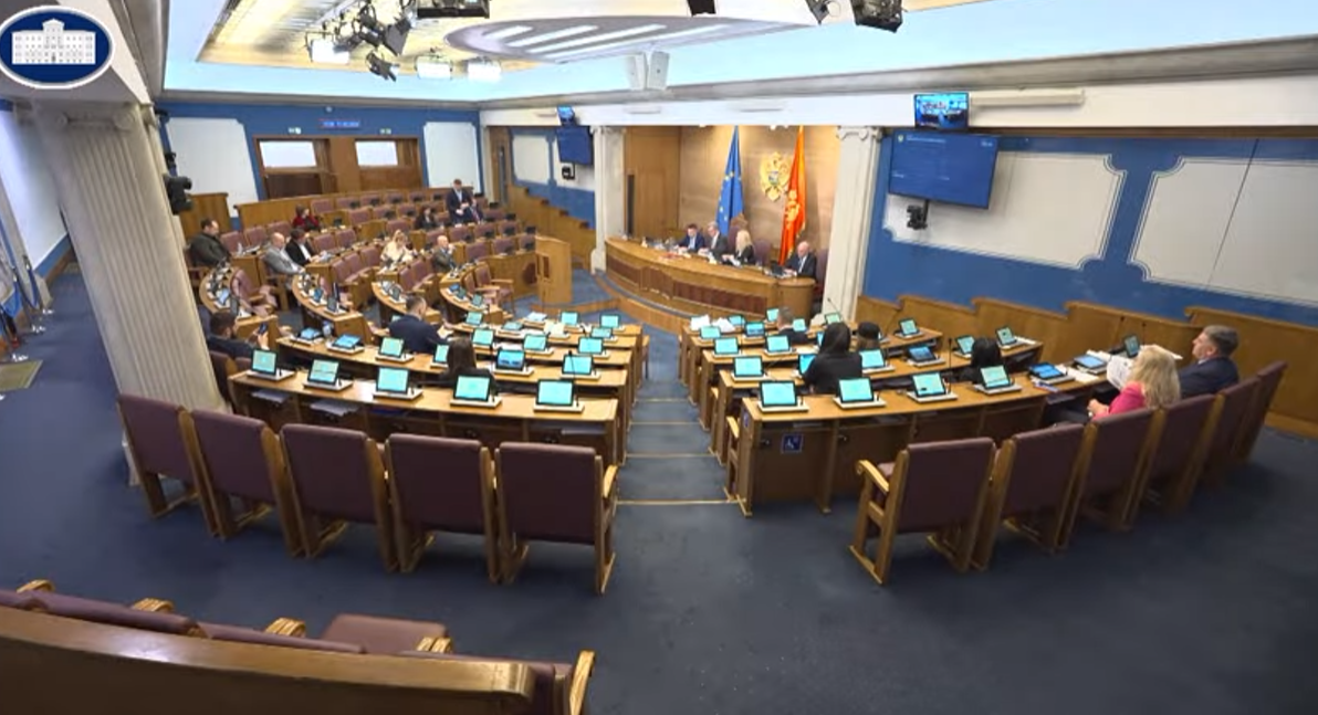 Sa današnje sjednice (Foto: Skupština Crne Gore - stop kadar)