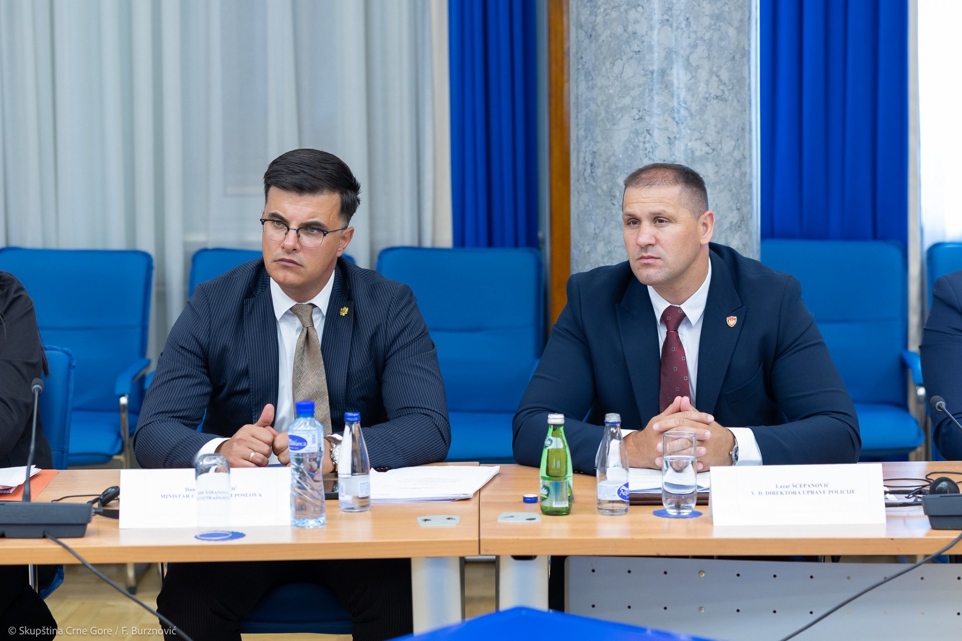 NEMA OSTAVKI: Ministar unutrašnjih poslova Šaranović i direktor Uprave policije Šćepanović