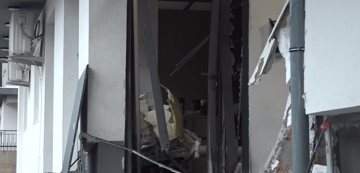 Sa mjesta gdje se dogodila eksplozija (Foto: TV E - stop kadar)