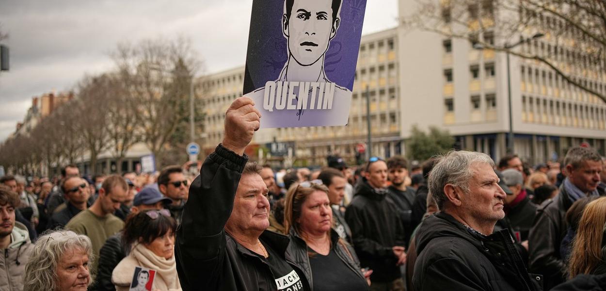 Sa protesta u Francuskoj, 21. februar 2026. (Foto: AP Photo/Laurent Cipriani)