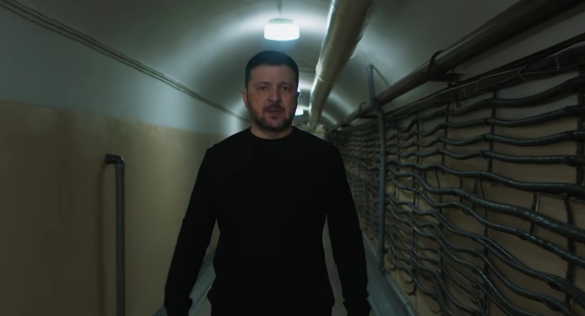 Volodimir Zelenski u bunkeru (Foto: Stop kadar)