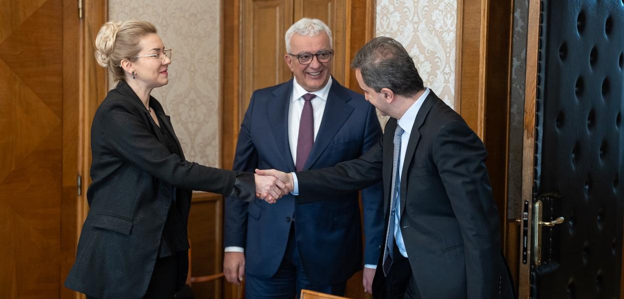 Božović, Mandić i Joldasis (Foto: Skupština Crne Gore)