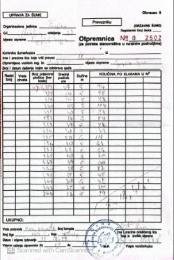 Zloupotrijebljeni nalog za ogrijevno drvo