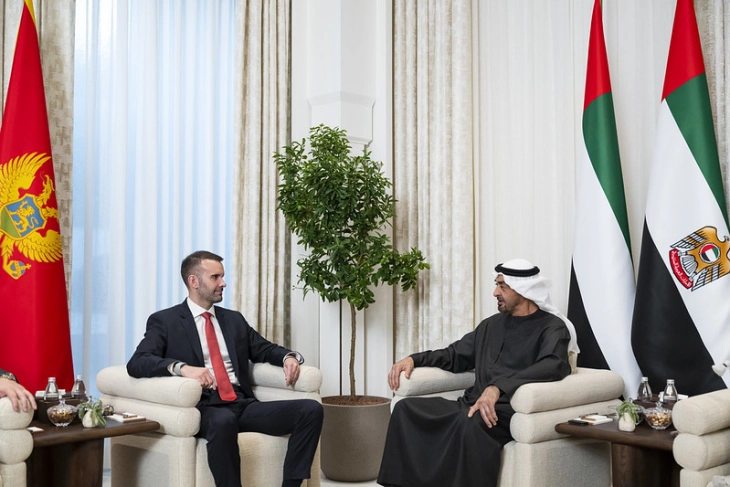 Premijer Spajić i šeik Mohamed bin Zajed Al Nahjan (Foto: Vlada Crne Gore)