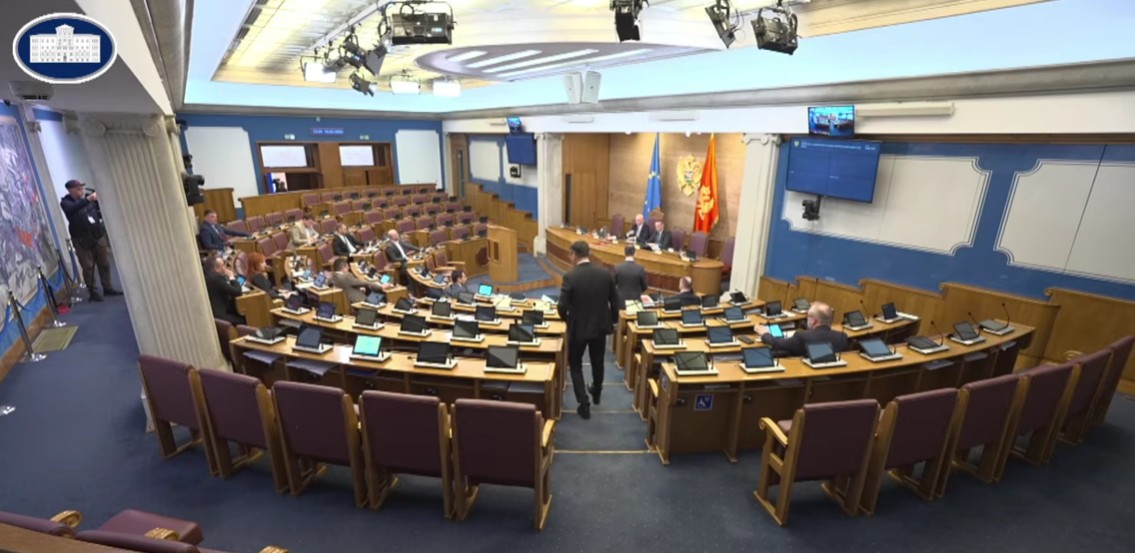 Sa sjednice (Foto: Skupština Crne Gore/Jutjub)