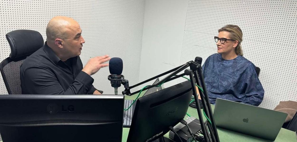 Mihailović sa Gorjanc Prelević (Foto: Antena M)