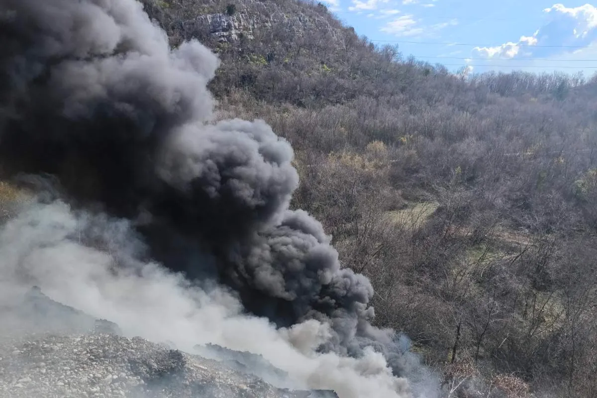 Požar na Cetinju (Foto: RTV Cetinje)