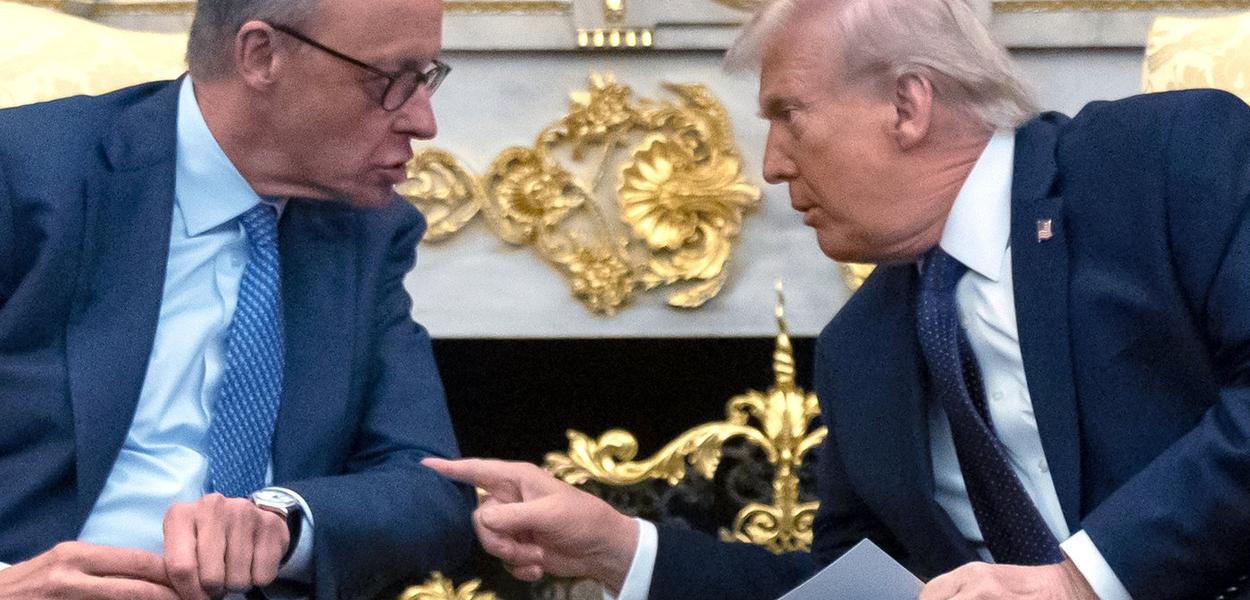 Fridrih Merc i Donald Tramp u Bijeloj kući, 3. mart 2026. (Foto: AP Photo/Mark Schiefelbein)