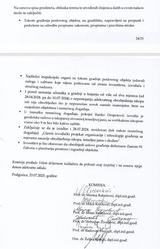 Mišljenje Građevinski fakultet