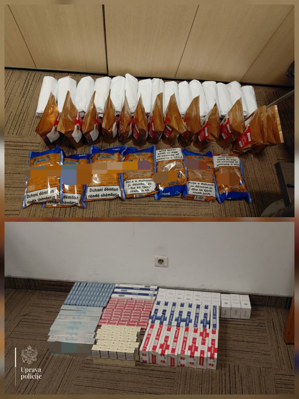 Oduzeti duvan (Foto: Uprava policije)