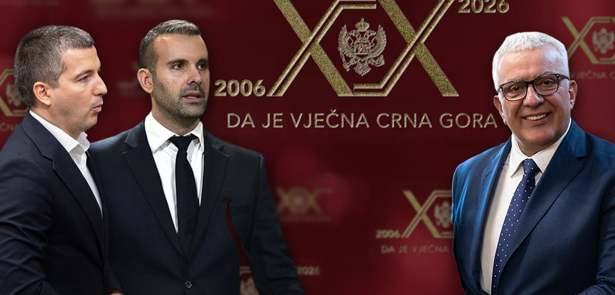 LOGO KAO SIMBOL VLASTI ,,OSLOBODILACA": Aleksa Bečić, Milojko Spajić i Andrija Mandić (Foto: Ilustracija: Teuta METĐONAJ )