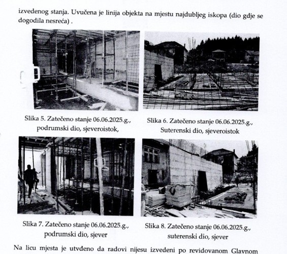 OPTUŽUJUĆI NALAZ KOMISIJE: Detalj iz izvještaja Građevinskog fakulteta