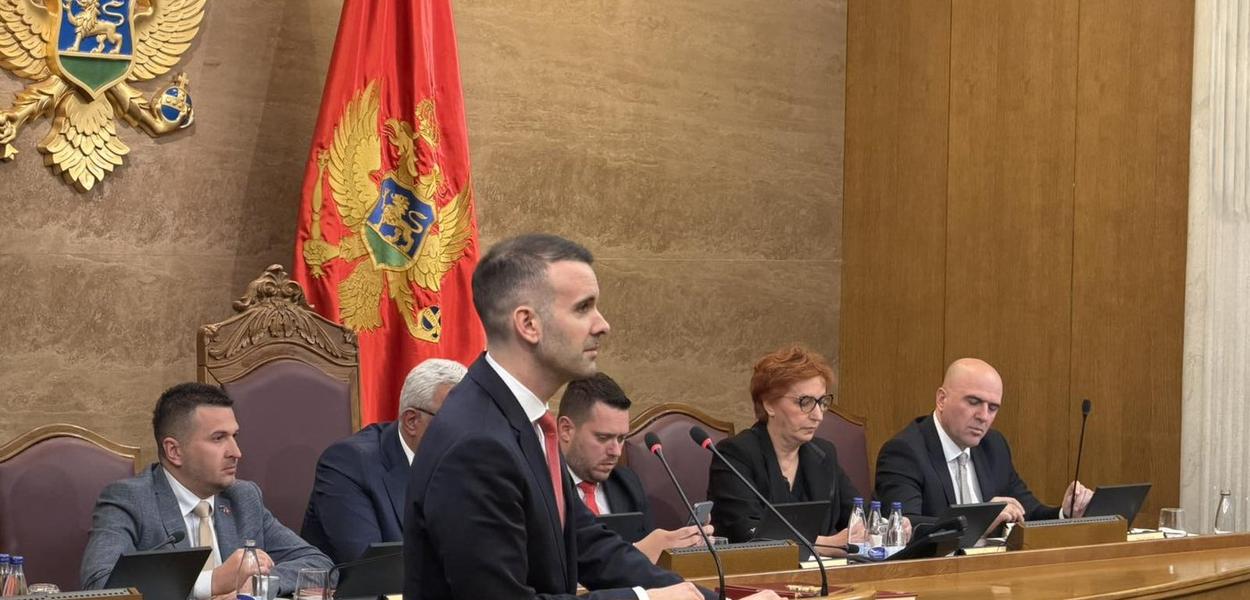 Milojko Spajić u parlamentu (Foto: Portal ETV/M.D.)