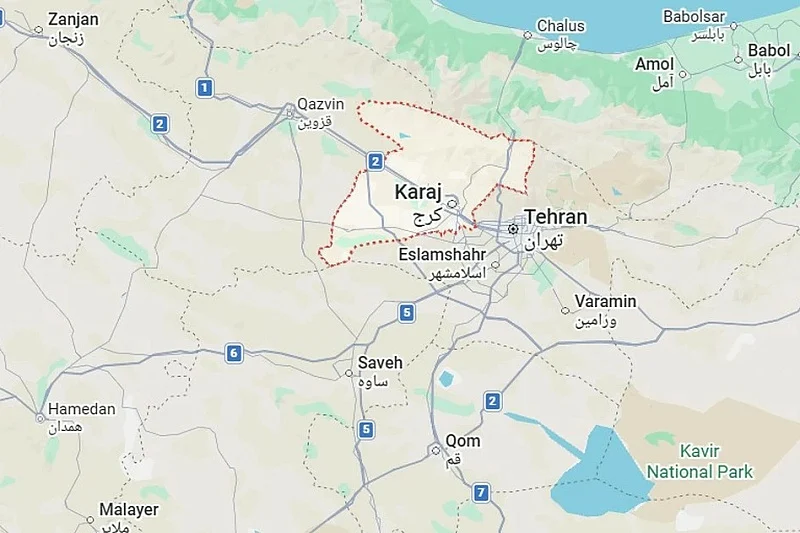 Mapa Alborz provincije