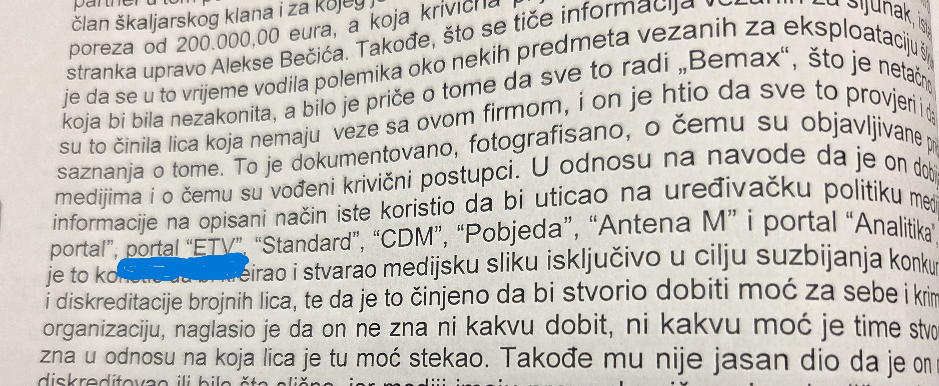 GREŠKA NA GREŠKU: Pominjanje Portala ETV nakon naredbe sada i u optužnici