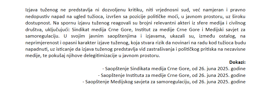 OSAM MJESECI BEZ ODGOVORA: Detalj iz tužbe Portala Press-a izdavača Portala Analitike 