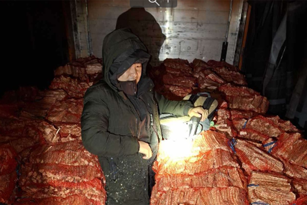 U kamionu nađeno 38 migranata, krili ih među drvima (Foto: MUP RS )