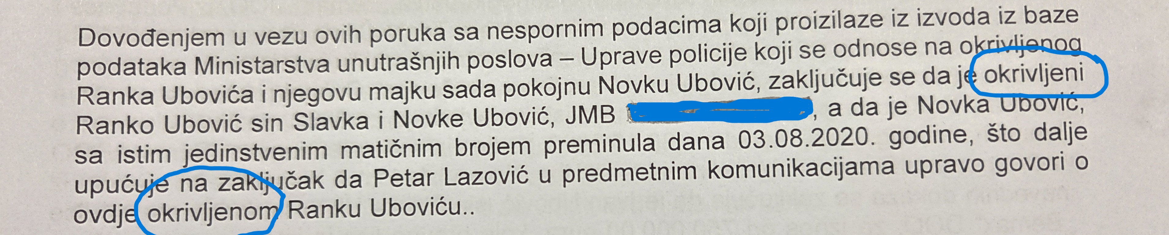 NEETIČNO TUŽILAČKO POSTUPANJE: Detalj iz optužnice