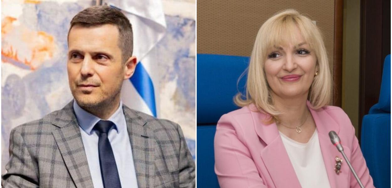 Saša Mujović i Jelena Borovinić Bojović (Foto: Glavni grad Podgorica)