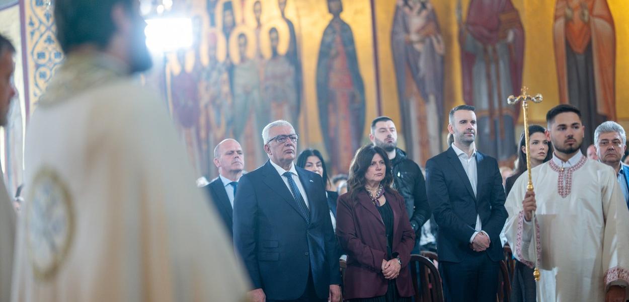 Mandić u Hramu (Foto: Andrija Mandić - X)