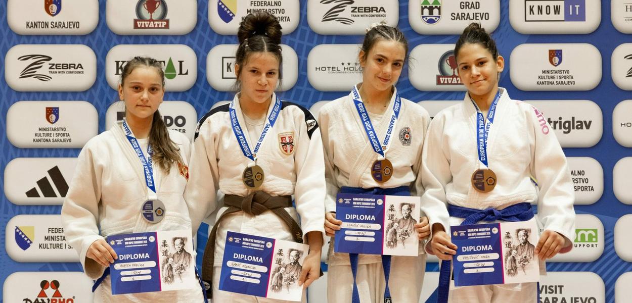 Učesnice i učesnici Evropskog kupa za starije pionire i mlađe kadete (Foto: Džudo klub Ippon)