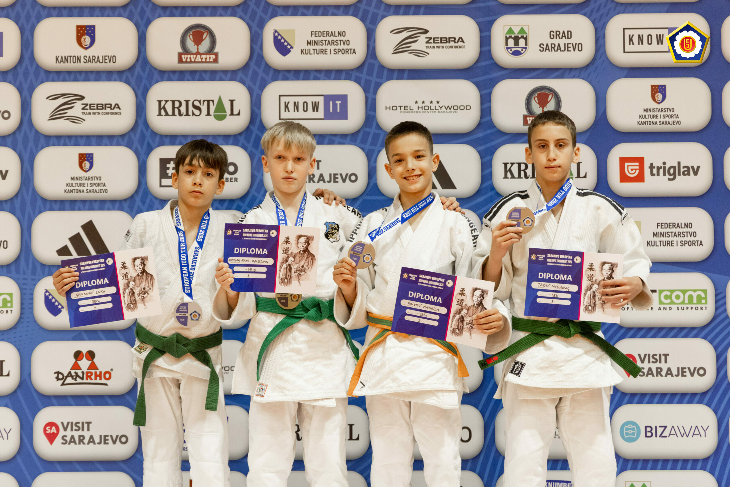 Učesnice i učesnici Evropskog kupa za starije pionire i mlađe kadete