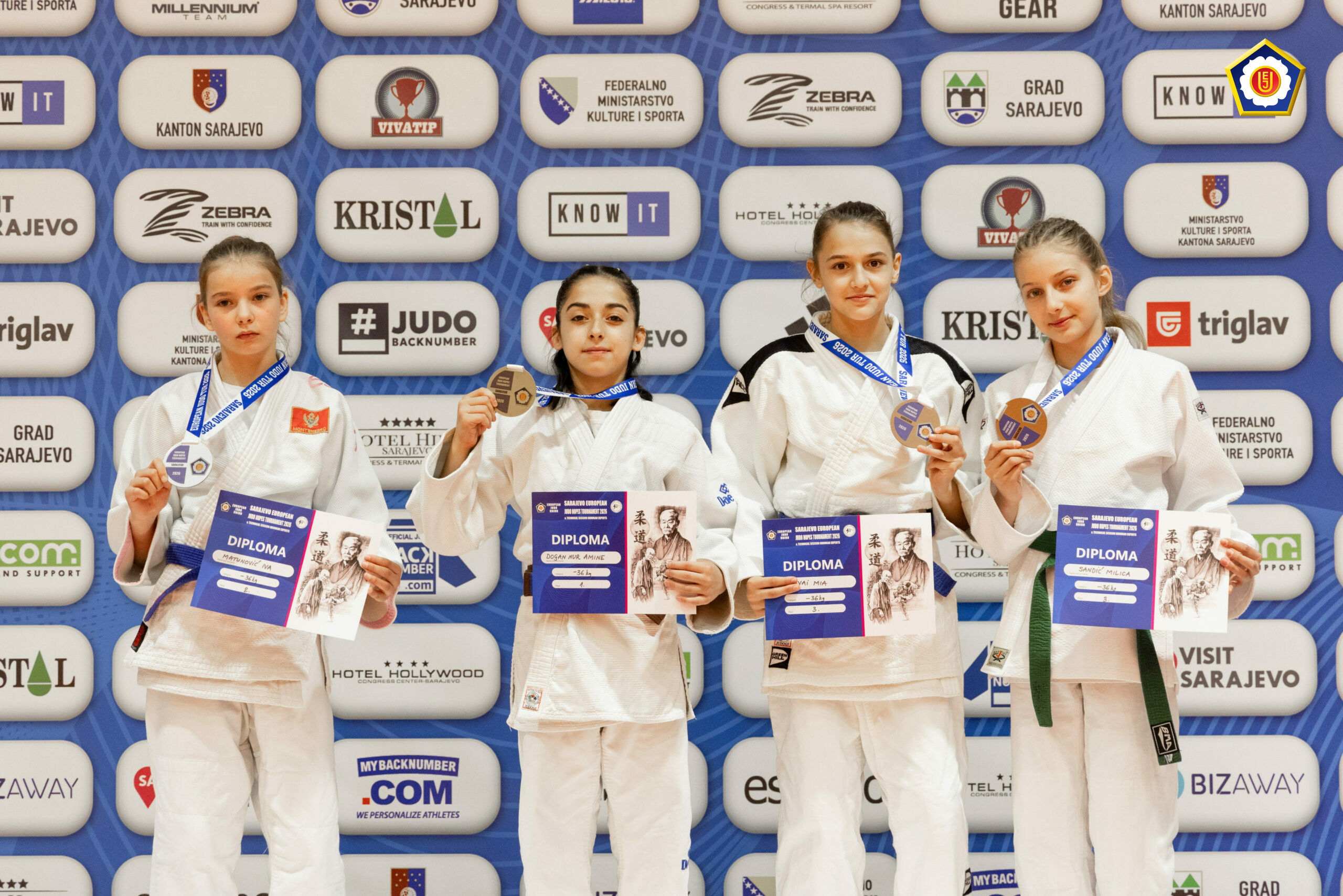 Učesnice i učesnici Evropskog kupa za starije pionire i mlađe kadete