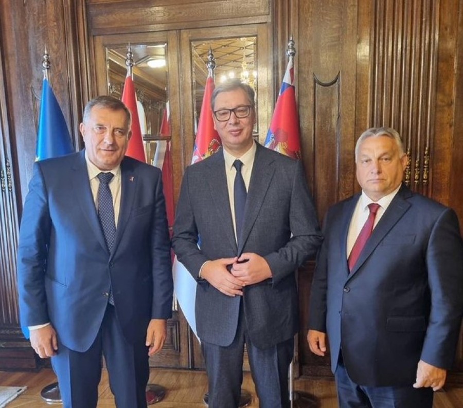 Dodik, Vučić, Orban (Foto: Slobodna Bosna/X)