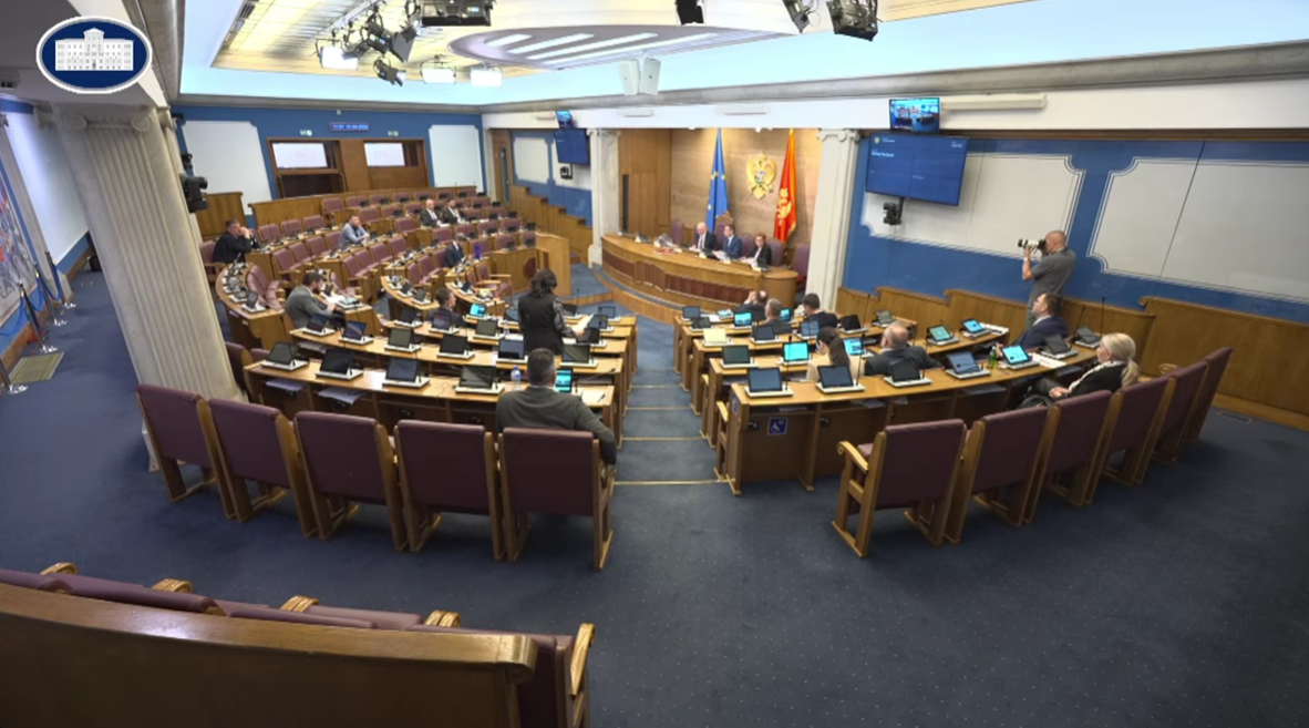 Sa sjednice Skupštine (Foto: Skupština Crne Gore/Youtube)
