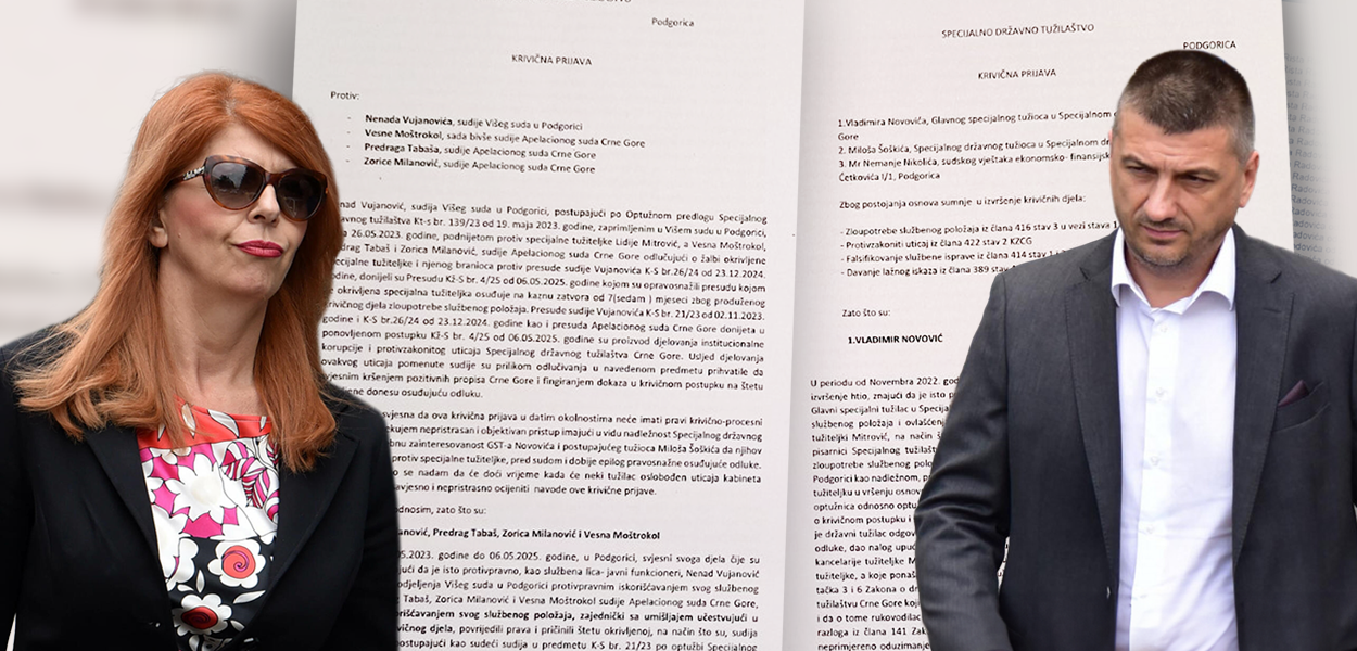 SERIOUS ACCUSATIONS AGAINST THE CHIEF SPECIAL PROSECUTOR: Lidija Mitrović and Vladimir Novović  (Foto: Illustration: Teuta METĐONAJ)