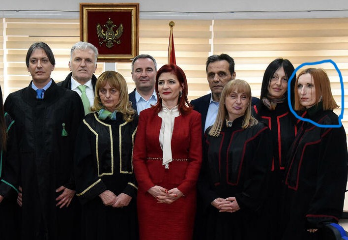 Judges of the Court of Appeal and High Court, judge Moštrokol in the blue circle