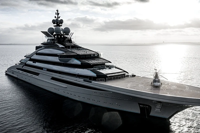 Jahta The Nord, koja je prošla kroz Hormuški moreuz (Foto: Lurssen)