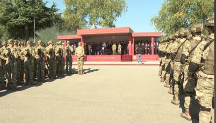 Ceremonial stage in the barracks in Danilovgrad