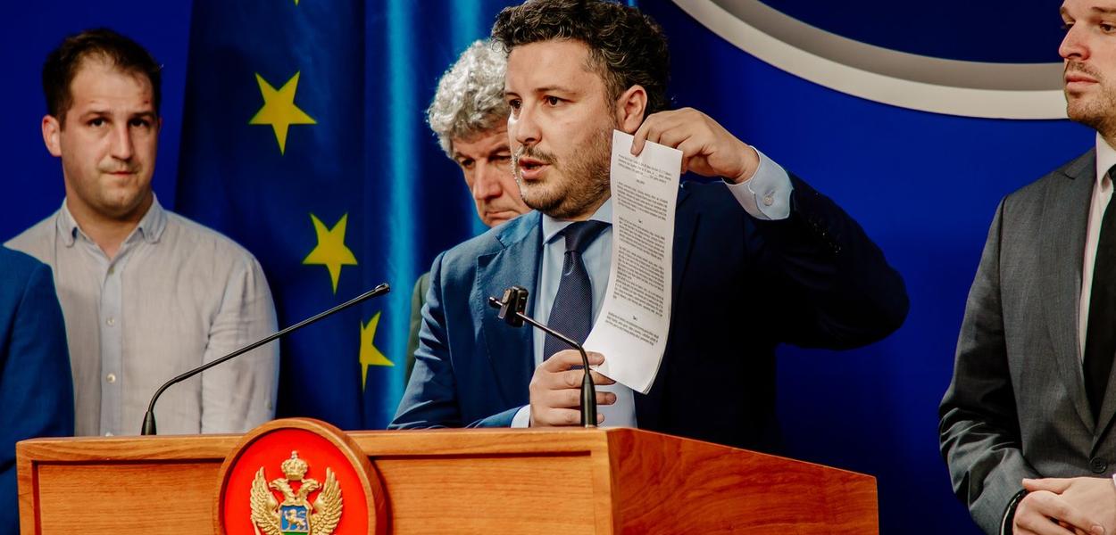 Abazović na konferenciji za medije (Foto: GP URA)