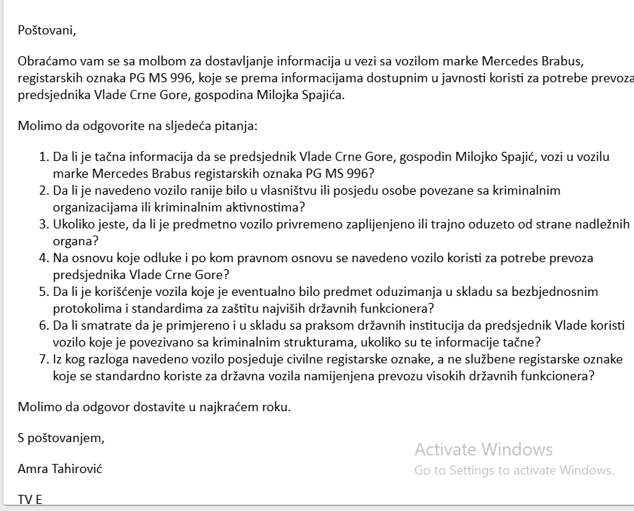 PITANJA BEZ ODGOVORA: Upit Televizije E