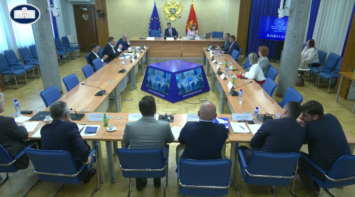 Sa sjednice Odbora za ekonomiju, finansije i budžet (Foto: Skupština Crne Gore/Youtube)
