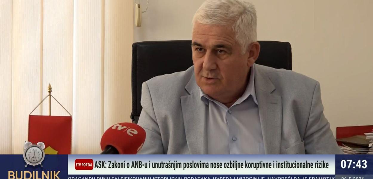 Duško Zarubica, generalni sekretar Saveza sindikata Crne Gore (Foto: ETV)