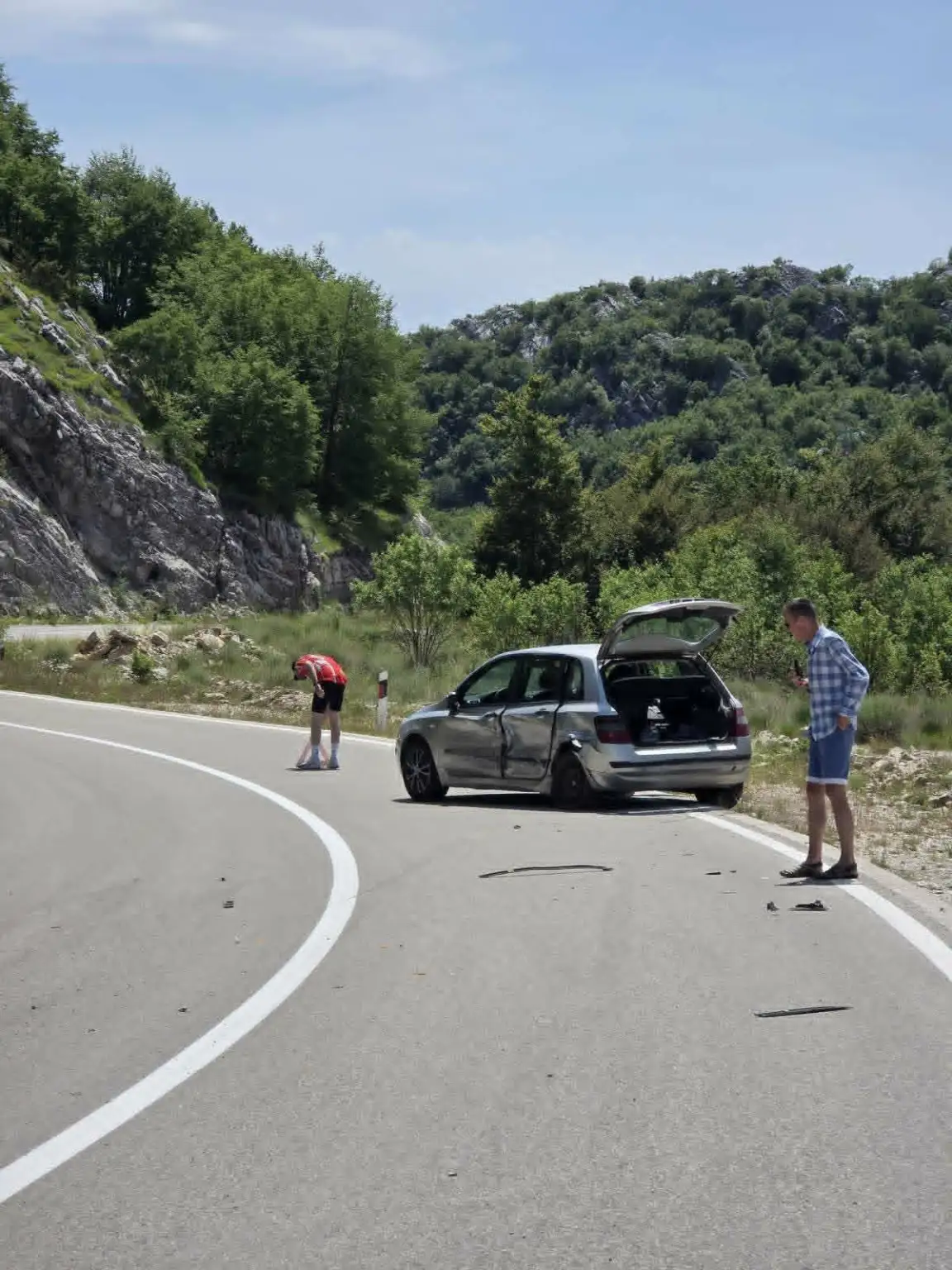 Saobraćajna nezgoda na putu ka Njegušima