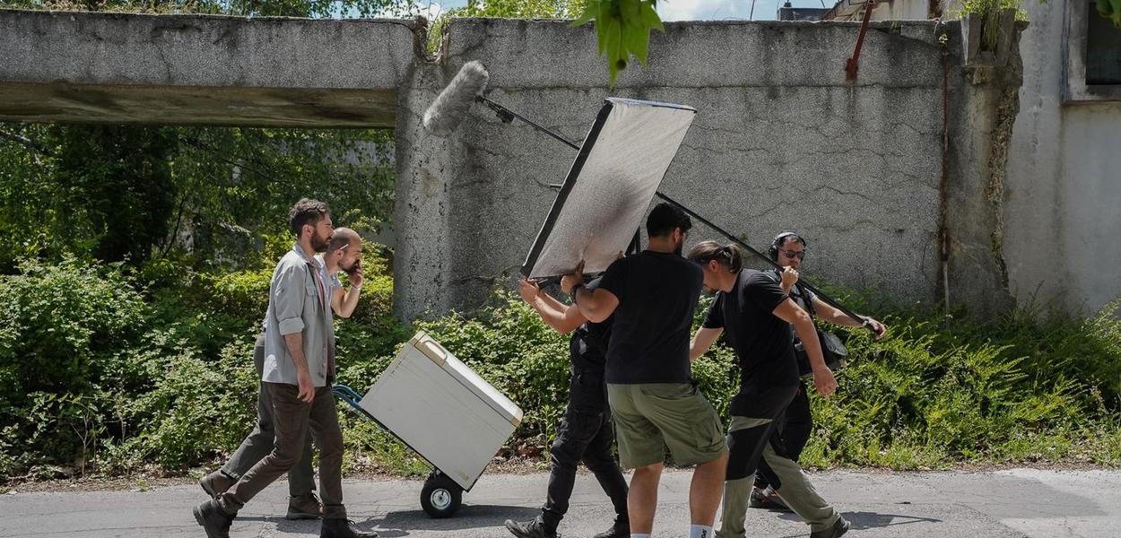 Detalj tokom snimanja kratkometražnog filma "Zemlja Dembelija" (Foto: Filmski centar Crne Gore)