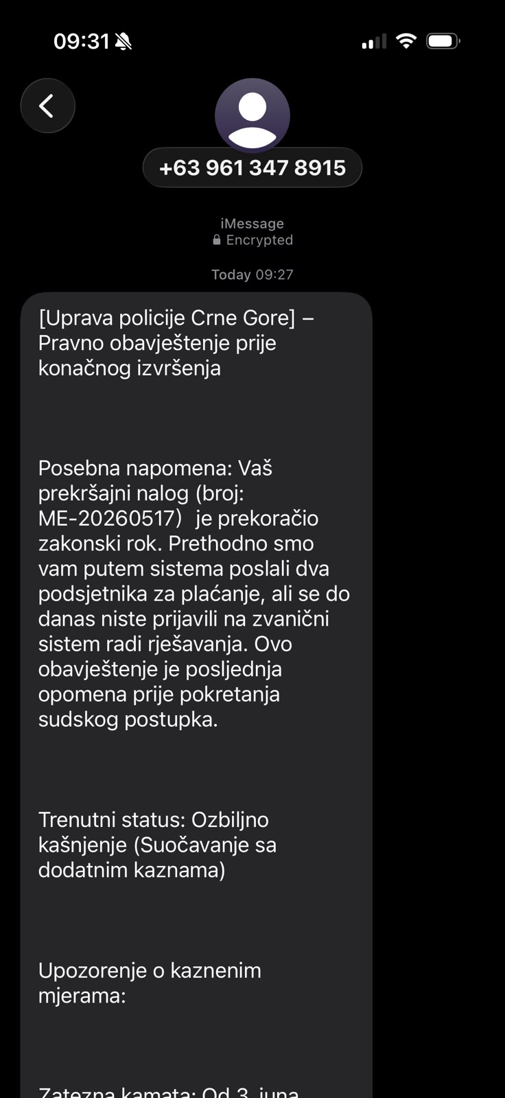 Internet prevara putem lažnih SMS poruka o saobraćajnim kaznama i naplati potraživanja