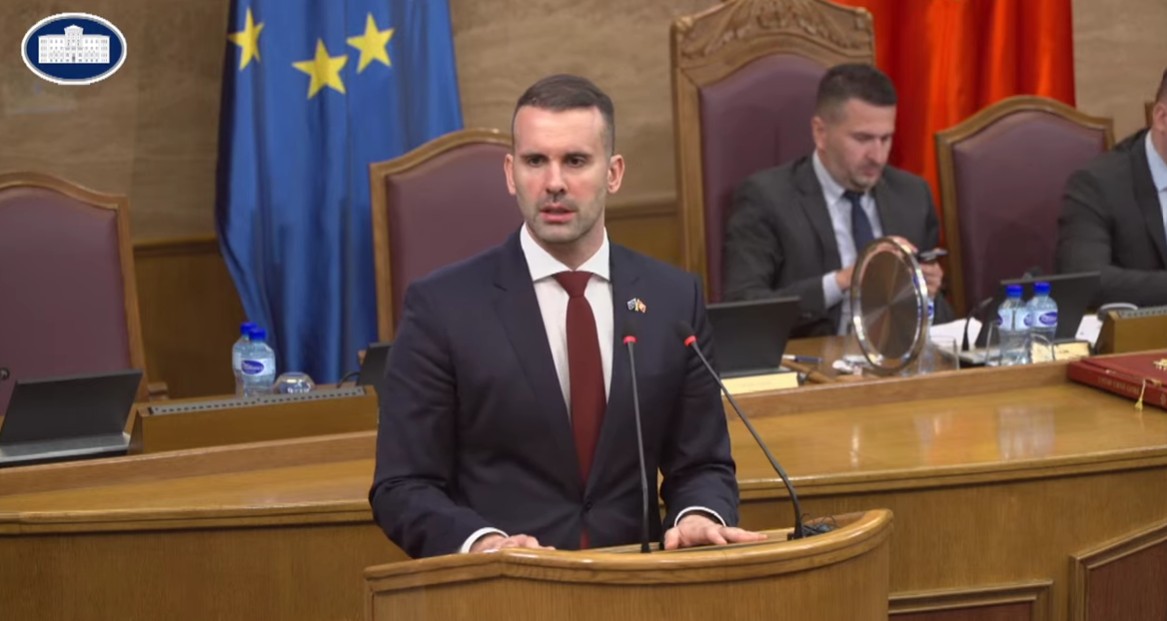 Milojko Spajić, stop kadar (Foto: Skupština Crne Gore/Jutjub)