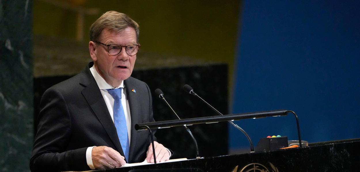 Johan Vadepul na zasijedanju Generalne Skupštine UN-a, 27. septembar 2025. (Foto: AP Photo/Pamela Smith)