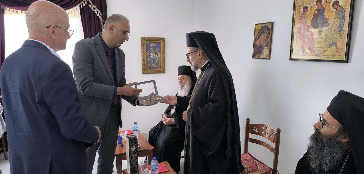 Jovović na prijemu kod Merdanija (Foto: Matica crnogorska)