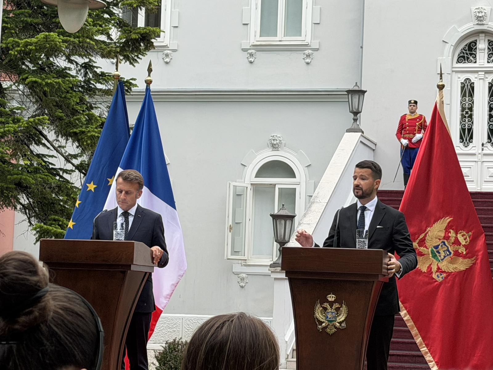 Makron i Milatović na Cetinju